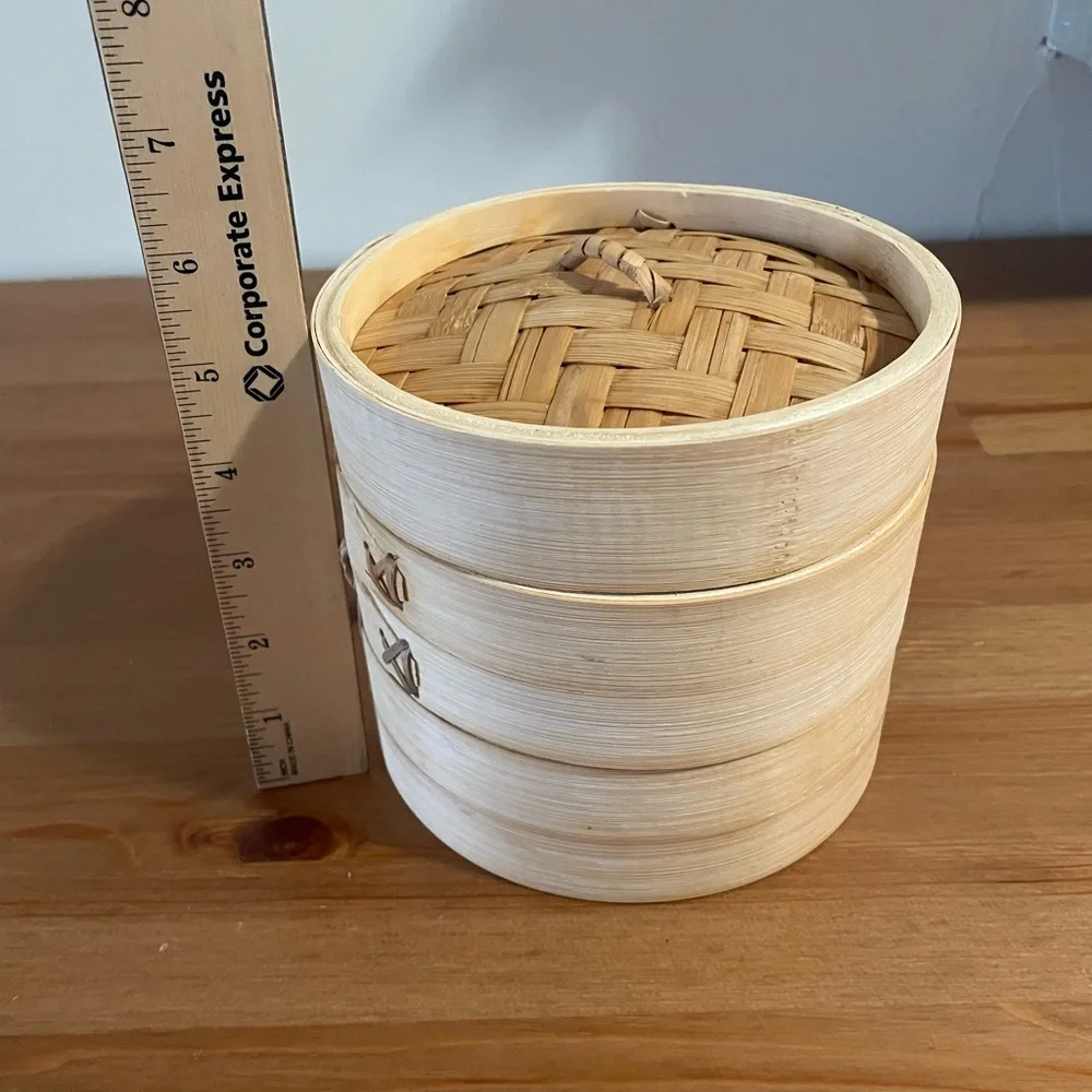 Decorative Cute‎ Mini 2 layer Bamboo Steamers With Lids